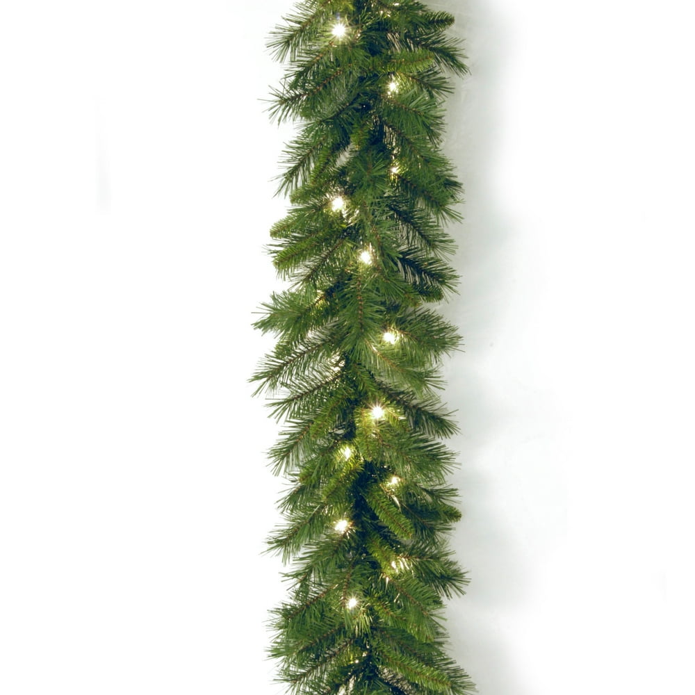 National Tree 9 ft Winchester Pine Garland with Clear Lights Walmart