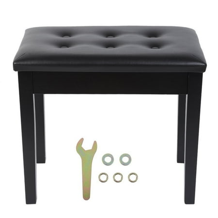 Wooden Artist Piano Bench Stool Chair With Sheet Music Books Storage Black