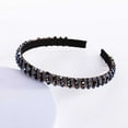 thumbnail image 2 of Wdgfv Rhinestone Headbands for Women Girls, Fashion Sparkly Beaded Hair Fancy Dressy Headbands Hair Accessories Bling Padded Hairs Bands for Women Girls Dark Blue One Size, 2 of 3