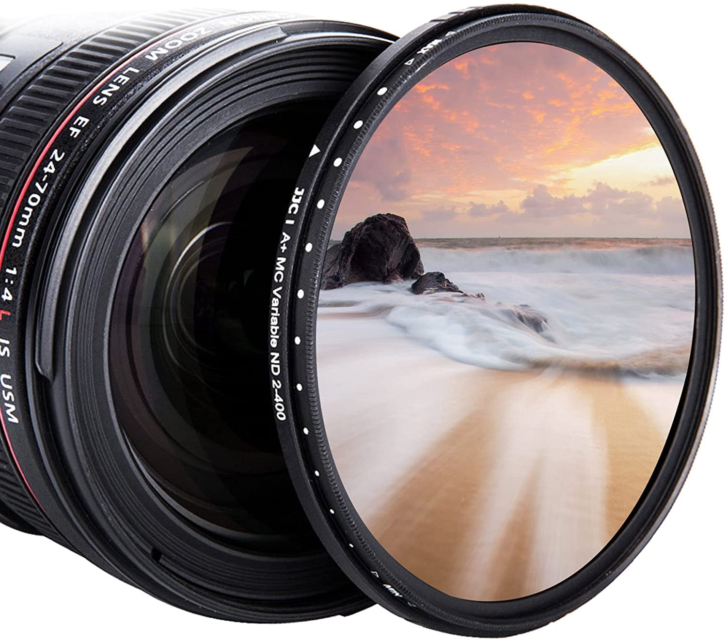 Filtre ND Variable JJC 49 Mm (ND2 à ND2000) - Pour Photos De Paysage Et Vidéos En Conditions Lumineuses