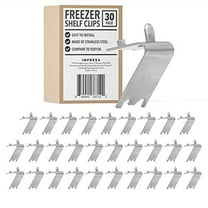 IMPRESA 30 Pack Commercial Freezer Shelf Clips - Compatible with True & Other Commercial Refrigerators - Model 7122 Stainless Steel - Freezer & Refrigerator Shelf Clip Support