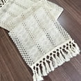 thumbnail image 5 of Simple Macrame Burlap Dining Table Runner, Farmhouse Rustic Bohemian Table Decoration for Home Party Decor,12x72 IN, 5 of 5