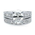 thumbnail image 2 of BERRICLE Sterling Silver Solitaire Wedding Engagement Rings 2.5 Carat Oval Cut Cubic Zirconia CZ Ring Set for Women, Rhodium Plated Size 7, 2 of 17