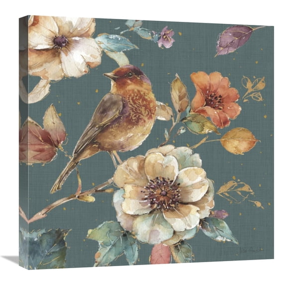 Global Gallery's 'Spiced Nature XVI Teal' By Lisa Audit Stretched Canvas Wall Art