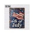 thumbnail image 2 of 1pc Patriotic Welcome Tin Sign - American Heart Design Metal Wall Art, 8x12 Inch Rustic Home Decor 4th Of July, Family Gatherings & Entryway, No Electricity Needed, Easy Wall-Mounted Installation, 2 of 13