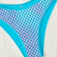 thumbnail image 4 of Vedolay Swimsuit Women Women High Wasited Bikini Shoulder Strap 2 Piece High Cut String Swimsuits,Blue M, 4 of 5