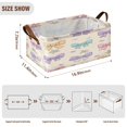thumbnail image 2 of 2pcs Foldable Iron Frame Storage Basket Open Basket Bins Versatile Organizer for Laundry Bathroom Closet 16.9” x 11.4” x 7.7” Colorful Bow Pattern, 2 of 7