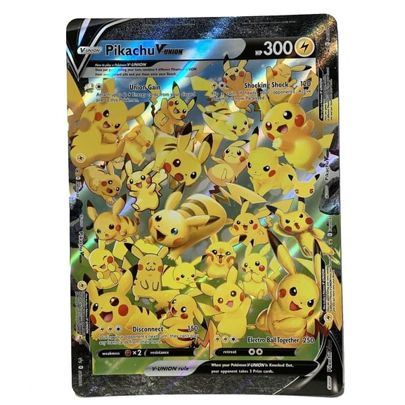 Tarjeta promocional Pokémon Pikachu V-Union tamaño Jumbo para celebrar
