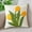 Yellow, variant on Pack of 2 Embroidered Decorative Throw Pillow Covers 18x18 Inch Farmhouse Tulip Floral Pillowcase for Living Room Sofa Bed