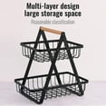 thumbnail image 4 of Jinsinto 2 Tier Vegetable Racks, Vegetable Fruit Storage Basket Stand Fruit Bowl Metal Detachable Fruit Vegetable Holder Storage, 4 of 5