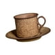 thumbnail image 5 of Taza de café expreso con platillo, Taza de cerámica, taza de té, Taza de leche, juego de tazas de café para bebidas calientes o frías, año Nuevo, Marrón, 5 of 8