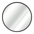 thumbnail image 2 of HBCY Creations Black Round Wall Mirror - 27.5 Inch Large Round Mirror, Rustic Accent Mirror for Bathroom, Entry, Dining Room, & Living Room. Metal Wall Mirror, 2 of 11