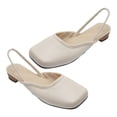 thumbnail image 3 of Sandalias de tacón bajo, sandalias de cabeza cuadrada, sandalias de cabeza cuadrada simples, sandalias de punta cerrada, muy versátiles, 3 of 9