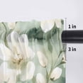 thumbnail image 5 of Sage Green Spring Floral Valance Curtains for Kitchen/Living Room/Bathroom/Bedroom Window, Rod Pocket Small Topper Half Short Window Curtains Voile Sheer Scarf, Summer Botanical Farmhouse 54"x18", 5 of 8