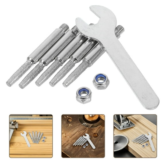 PENIKOKO Manual Hand Crank Chainsaw Sharpener 1Set Burr Grinding File for Efficient Garden Tool Maintenance