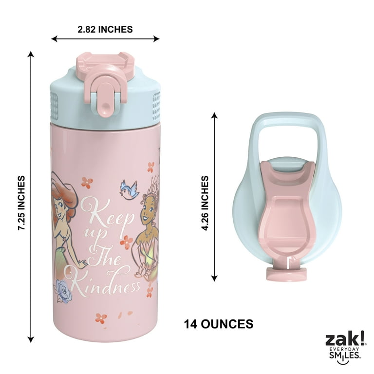 Zak Designs Unicorn 14 oz Double Wall Vacuum Insulated Thermal Kids Water  Bottle, 18/8 Stainless Steel, Flip-Up Straw Spout, Locking Spout Cover,  Durable Cup for Sports or Travel 