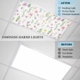 thumbnail image 4 of 2 Pack Spring Summer Flower Fluorescent Light Covers for Ceiling Lights Eucalyptus Leaves Countryside Magnetic Ceiling Light Covers Overhead Light Filters for Office Classroom Home, 4 of 9