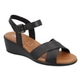 thumbnail image 2 of Huaraches Flexi Mujer Cómodos Ligeros Piel Sandalias negro 26 Flexi 123703, 2 of 5