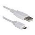 thumbnail image 2 of QVS 0.5-Meter Micro-USB Sync & Charger Cable for Smartphone, Tablet, MP3, PDA and GPS, White, 2 of 2