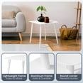 thumbnail image 3 of Pellebant Outdoor Aluminum Patio Side Table in White Finish, 3 of 6