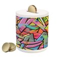 thumbnail image 1 of Colorful Piggy Bank, Abstract Grunge Arrows Graffiti Inspired Style Illustration Print, Ceramic Coin Bank Money Box for Cash Saving, 3.6" X 3.2", Multicolor, by Ambesonne, 1 of 4