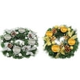 thumbnail image 3 of Christmas Advent Wreath 12-inch Advent Candle Holder Ring Artificial Christmas Wreath with Ribbon Pinecone for Advent Centerpiece Holiday Christmas Home Decoration NO Candles, 3 of 8