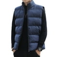 thumbnail image 6 of Capreze Mens Waistcoat Sleeveless Outwear Solid Color Coat Casual Jacket Vest Full Zip Blue L, 6 of 7
