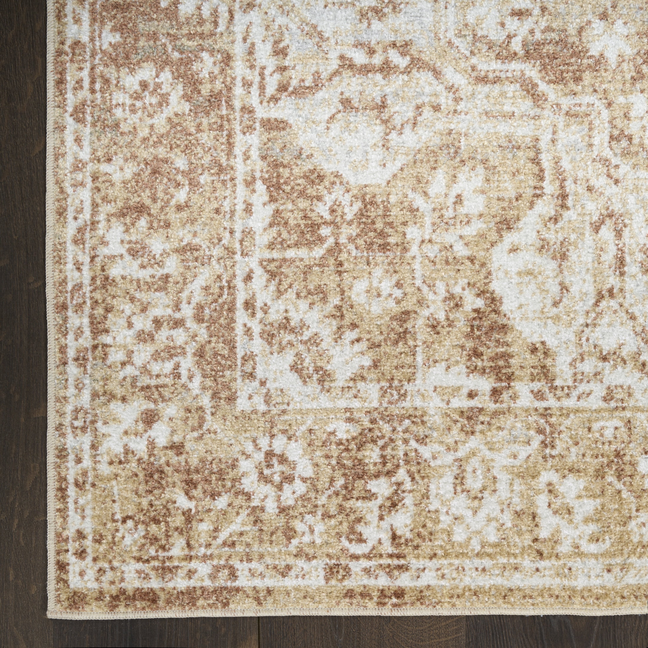 Nourison Astra Machine Washable 2' x 3' Rust Vintage Indoor Rug