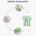 thumbnail image 4 of MIXUE Toddler Girls Tops & T-Shirts Kids Cute Cartoon Short Sleeve Baby Adorable Summer Pullover Tshirts Holiday Wear,Green,3-4 Years, 4 of 6