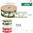 thumbnail image 2 of 3 Rolls Gift Wrapping Ribbon 30m Christmas Themed Organza Ribbon, Snowflake, Elk, 3 Colors for Gift Wrapping, Width 25mm, 2 of 5