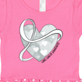 thumbnail image 3 of Inktastic Lung Cancer Awareness White Ribbon Around Heart Gift Baby Girl Dress, 3 of 4