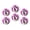 M025, variant on Glass Refrigerator Magnet 6Pcs Magnetic Fridge Sticker,Decor for Kitchen,Whiteboard,Cabinet,Araffe Donut With Pink Frosting And Sprinkles