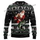 thumbnail image 5 of Suéter navideño feo con cuello redondo y estampado 3D de Papá Noel y Jesús para hombre, suéter de punto cálido e informal para invierno unisex MY12, 5 of 5