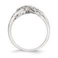 thumbnail image 2 of 925 Sterling Silver Diamond Infinity Ring, 2 of 7