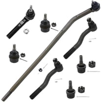 Detroit Axle - Front 8pc Suspension Kit for 07-17 Jeep Wrangler, 18 Wrangler JK, Tie Rod End Links Lower Upper Ball Joints 2007 2008 2009 2010 2011 2012 2013 2014 2015 2016 2017
