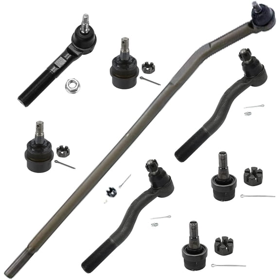 Detroit Axle - Front 8pc Suspension Kit for 07-17 Jeep Wrangler, 18 Wrangler JK, Tie Rod End Links Lower Upper Ball Joints 2007 2008 2009 2010 2011 2012 2013 2014 2015 2016 2017