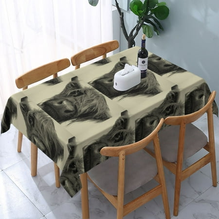 

Tablecloth Cow Table Cloth For Rectangle Tables Waterproof Resistant Picnic Table Covers For Kitchen Dining/Party(54x72in)
