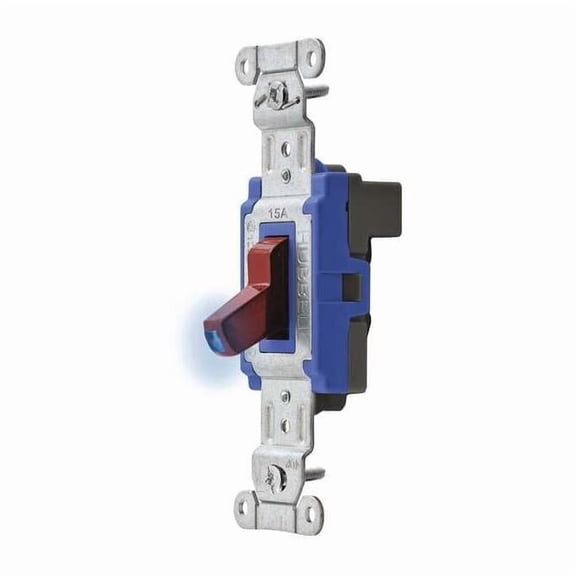 Illuminated Wall Switch,1-Pole,15A,Red