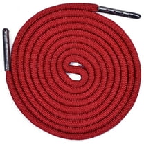 Round Paracord Shoe Laces (1 Pair) - Handmade In the USA - Red - 26 Inch