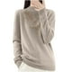 thumbnail image 2 of Suéter de cuello alto para mujer, color liso, con diamantes de imitación, cuello medio alto, suéter de punto, blusa para mujer, 2 of 4