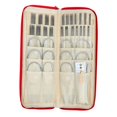 thumbnail image 1 of de agujas de tejer de material acero inoxidable de tejer de 11 tamaños con bolsa de almacenamiento Agujas rectas + Agujas circulares para suéter - 99 piezas Gloria Agujas de tejer, 1 of 9