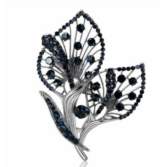 CIMAXIC Épingle Broche Fleur en Strass pour Mariage - Épingle de Revers Fleur en Cristal Vintage Élégante, Bijou Fait Main pour Femmes pour Mariage, Fête et Usage Quotidien,2.56"X1.81"X0.67 Pouces