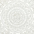 thumbnail image 5 of DecMode White Wood Handmade Intricately Carved Round Mandala Floral Wall Decor, 5 of 15