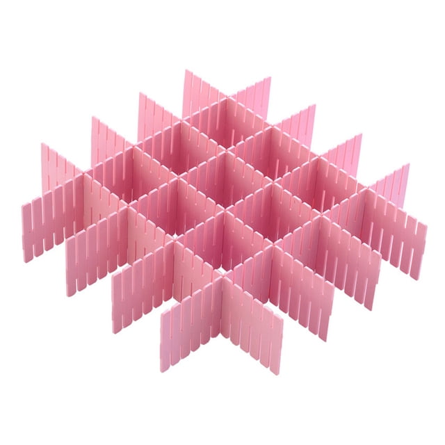 Greenadscape 8Ud Divisores Plásticos Ajustables Para Cajones En Casa Separadores Organizadores Rosa