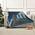 thumbnail image 7 of Yayeee Throw Blanket for Couch Soft Warm 50" x 60" Sofa Chair Bed Decoration, Blue Planet, 7 of 7