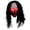 C, variant on LED Light Up Ghost Mask with Long Hair, Scary Glowing Female Zombie Mask for Halloween Cosplay