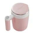 thumbnail image 2 of Taza de café con agitación automática, taza mezcladora de alta velocidad, giratoria de acero inoxidable, 400 ml/14 oz, con agitación automática para rosa, 2 of 8