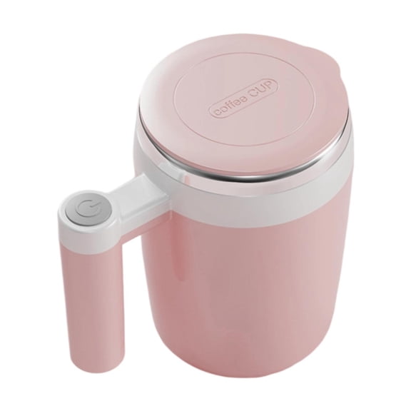 Esquirla Auto Stirring Mug Self Mixing Cup Rechargeable Stainless Steel Self Stirring Mug Electric Mixing Cup for Coffee Hot Chocolate pink