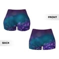 thumbnail image 5 of Naloa Purple and Green Glitter Biker Shorts for Women Seamless Scrunch Short Women’s Yoga Shorts for Gym Running Sport Shorts - X-Large, 5 of 9