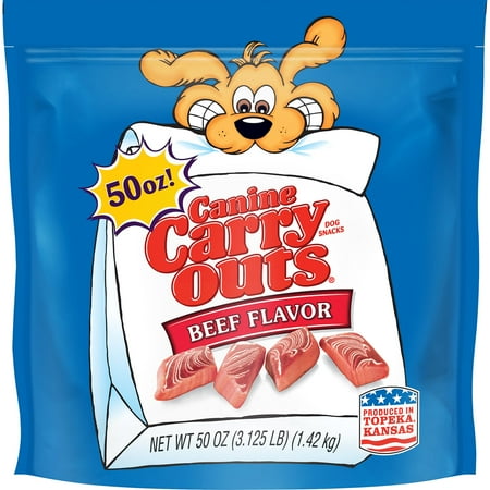 Canine Carry Outs Beef Flavor Dog Snacks,